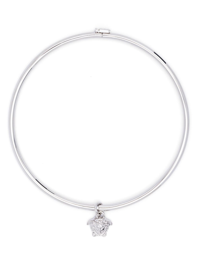 Versace Medusa Aeternitas Choker Necklace In Silver