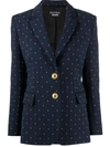 BOUTIQUE MOSCHINO FLORAL-EMBROIDERY SINGLE-BREASTED BLAZER