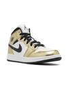 JORDAN AIR JORDAN 1 MID SE "METALLIC GOLD" SNEAKERS