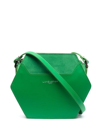 Lancaster Hexagon Leather Shoulder Bag In Green
