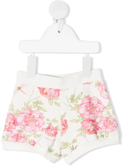 Monnalisa Babies' Roses Print Shorts In White