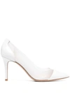 GIANVITO ROSSI TRANSPARENT DETAIL STILETTO PUMPS