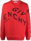 GIVENCHY EMBROIDERED-LOGO LONG-SLEEVE JUMPER