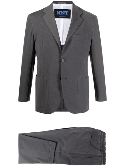 Kiton Slim-fit Cropped Leg Suit In Grey