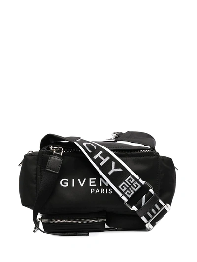 Givenchy Pandora Multipockets Crossbody Bag In Nylon In Black