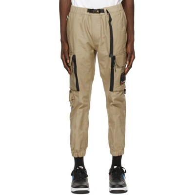 Aape By A Bathing Ape Logo-patch Cargo Trousers In Brown