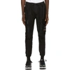 AAPE BY A BATHING APE BLACK LOGO CARGO PANTS