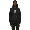 AAPE BY A BATHING APE BLACK FLOCKED LOGO HOODIE