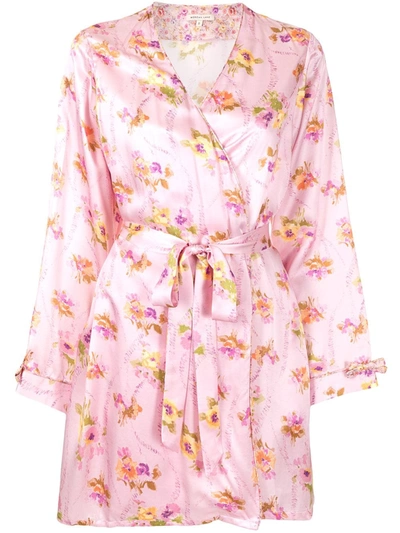 Morgan Lane X Loveshackfancy Langley Belted Dressing Gown In Bayberry