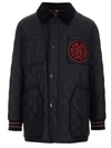BURBERRY BURBERRY GRAPHIC DIAMOND QUILTED VARSITY JACKET