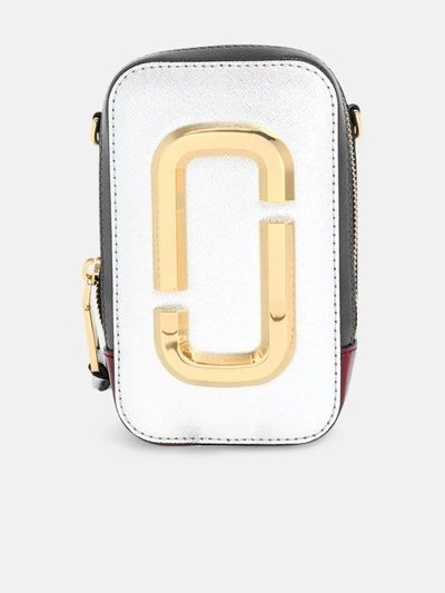 The Marc Jacobs Silver The Hot Shot Bag In New Cloud White Multi/gold