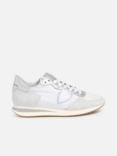 Philippe Model Trpx L Trainers In White Suede And Fabric