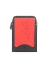 CHRISTIAN LOUBOUTIN LOUBI PHONE CASE IN RED AND BLACK