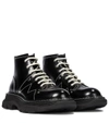 ALEXANDER MCQUEEN TREAD LEATHER ANKLE BOOTS,P00540831