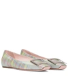 ROGER VIVIER TROMPETTE CHECKED BALLET FLATS,P00543001