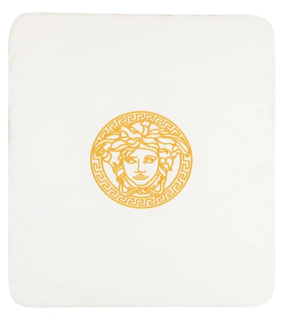Versace Baby Acanthus Stretch-cotton Blanket In White
