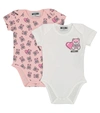 MOSCHINO BABY SET OF TWO COTTON BODYSUITS,P00540413