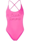 GIADA BENINCASA CIAO AMORE EMBROIDERED ONE-PIECE SWIMSUIT