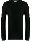 SAINT LAURENT LONG-SLEEVE T-SHIRT IN RIBBED JERSEY