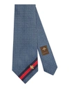 GUCCI SILK TIE WITH BEE WEB