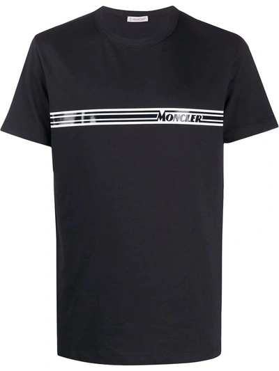 Moncler Maglia Logo-print Cotton T-shirt In Black