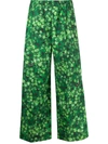 DOLCE & GABBANA CLOVER PRINT CROPPED TROUSERS