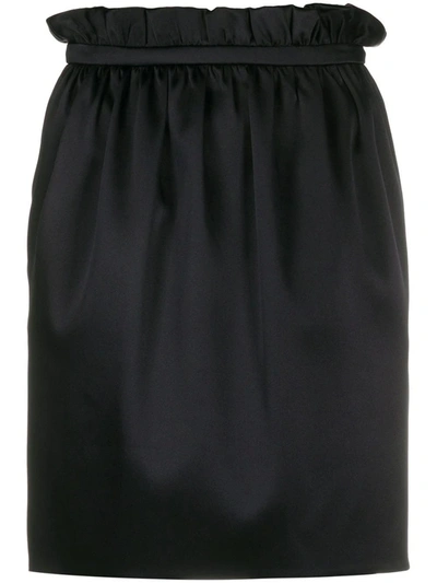 Versace Paperbag Waist Mini Skirt In Black