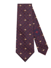 Gucci Gg Bees Silk Tie In Blue