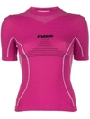 Off-white Active Short Sleeve Top In Pink