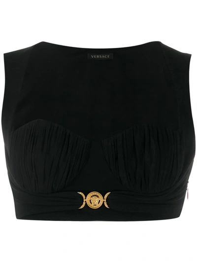 Versace Bustier Top In Black