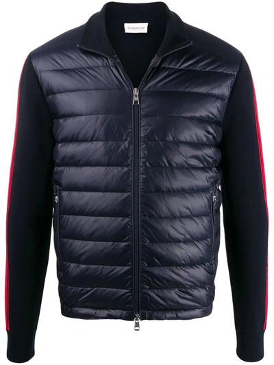 Moncler Padded Sweater In Blue