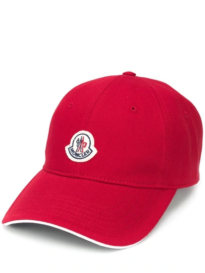 Moncler Baseball Hat In Red