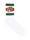 GUCCI GUCCI STRETCH COTTON SOCKS WITH TIGER