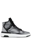 GIVENCHY GIVENCHY WING HIGH SNEAKERS IN HOLOGRAPHIC CANVAS