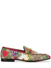 GUCCI GG SUPREME LOAFERS WITH FLORA PRINT