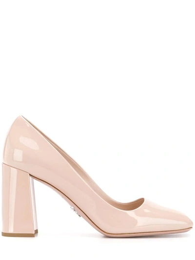 Prada Patent Leather Pumps In Pink