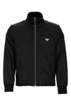 PRADA PRADA LOGO PLAQUE BLOUSON JACKET