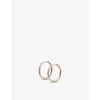 MONICA VINADER RIVA WAVE 18CT ROSE-GOLD VERMEIL AND DIAMOND EARRINGS,R03659988