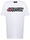 Dsquared2 Logo Print Light Cotton Jersey T-shirt In White