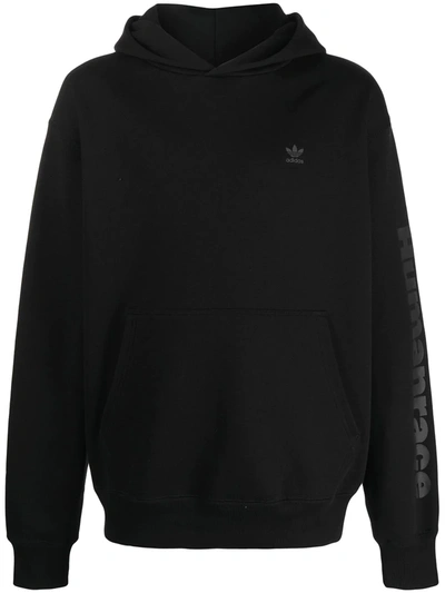 Adidas Originals By Pharrell Williams X Pharrell Williams Basics Hooded Sweatshirt In Black