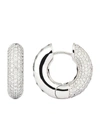 ENGELBERT WHITE GOLD AND DIAMOND ABSOLUTE CREOLES EARRINGS,16207104