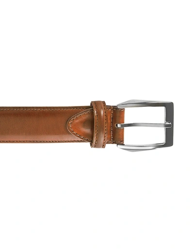 Pakerson Designer Men's Belts Calci Tan Handmade Italian Leather Belt In Marron