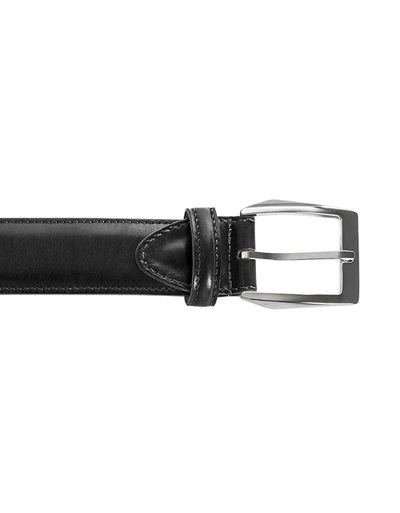 Pakerson Designer Men's Belts Calci Black Handmade Italian Leather Belt In Noir