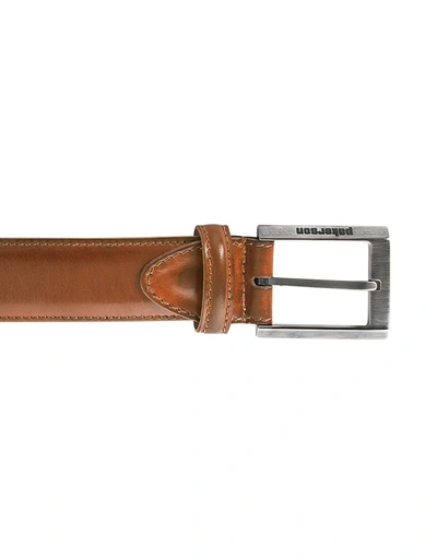 Pakerson Designer Men's Belts Volterra Tan Handmade Italian Leather Belt In Marron