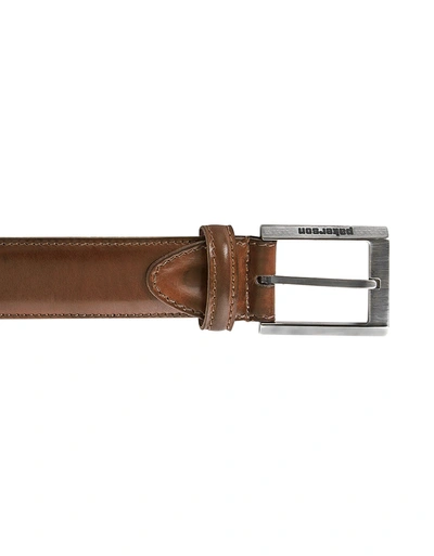 Pakerson Designer Men's Belts Volterra Cocoa Handmade Italian Leather Belt In Marron