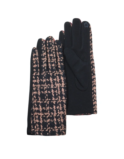 Julia Cocco' Women's Gloves Pink Bouclé Fabric/blue Touchscreen Women's Gloves
