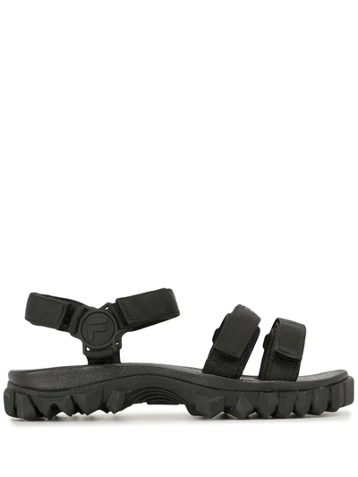 Fila Strappy Chunky Sandals In Black