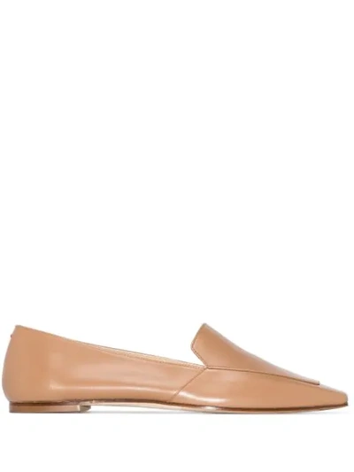 AEYDE AURORA FLAT LEATHER LOAFERS
