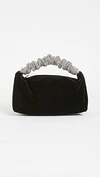 Alexander Wang Women's Mini Scrunchie Velvet Top Handle Bag In Black