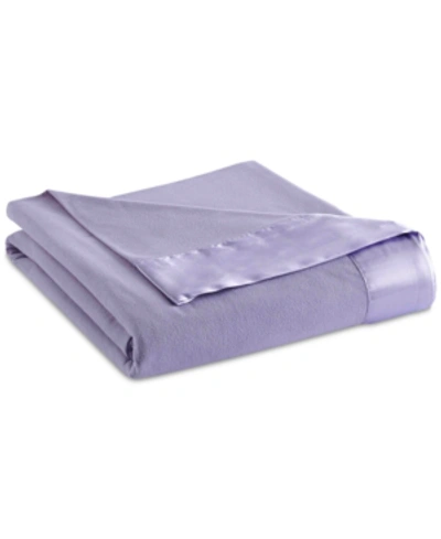 Shavel Micro Flannel All Seasons Year Round Sheet King Size Blanket Bedding In Amethyst